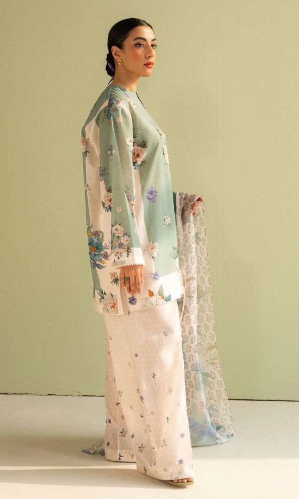 Lawn 3pc unstitched luxury digital printed suit