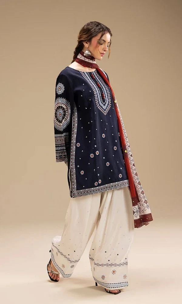 Lawn 3 pc unstitche summer embroidered collection