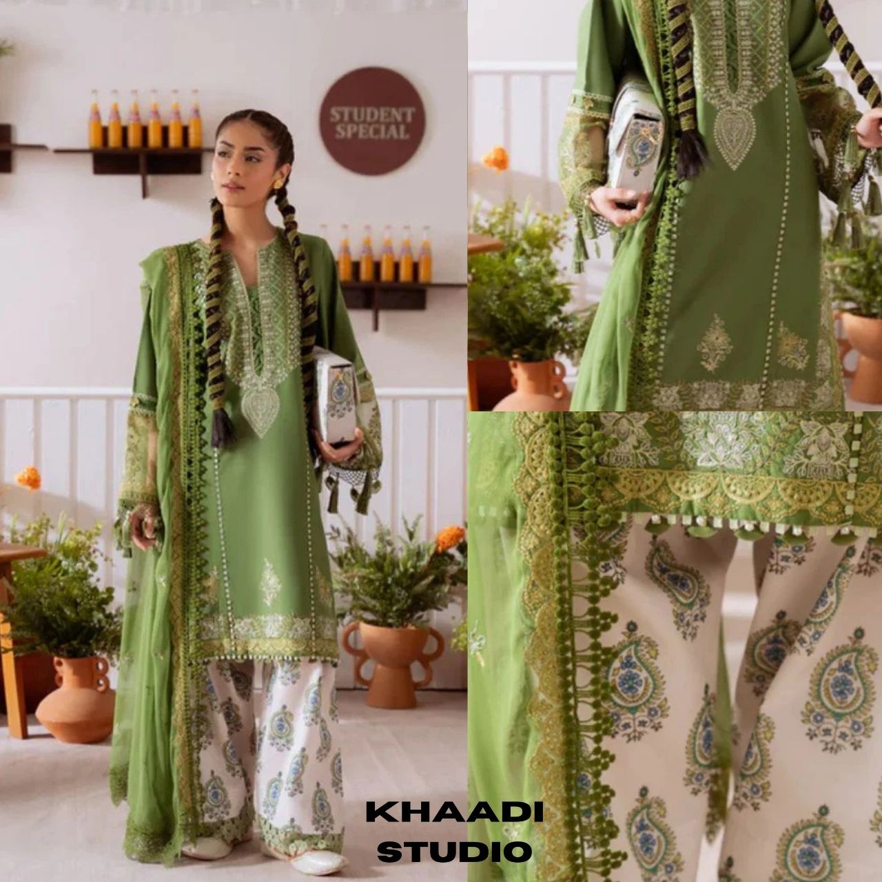 Lawn 3pc unstitched embroidered summer collection suit