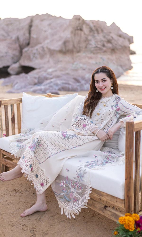 COCO Lawn chiken kari fully embroidered suit with embroidered dupatta