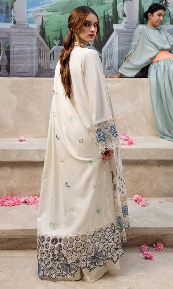 Lawn 3pc unstitched heavy embroidered summer collection suit