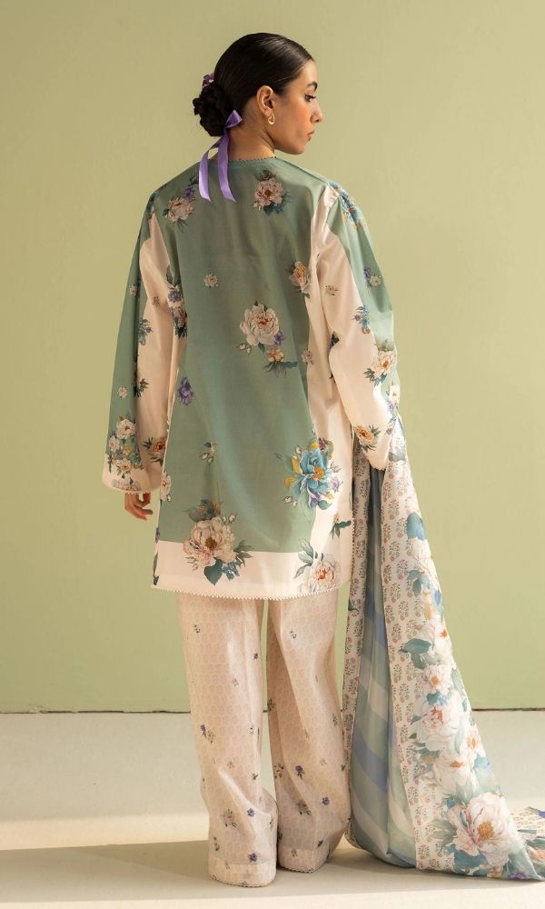 Lawn 3pc unstitched luxury digital printed suit
