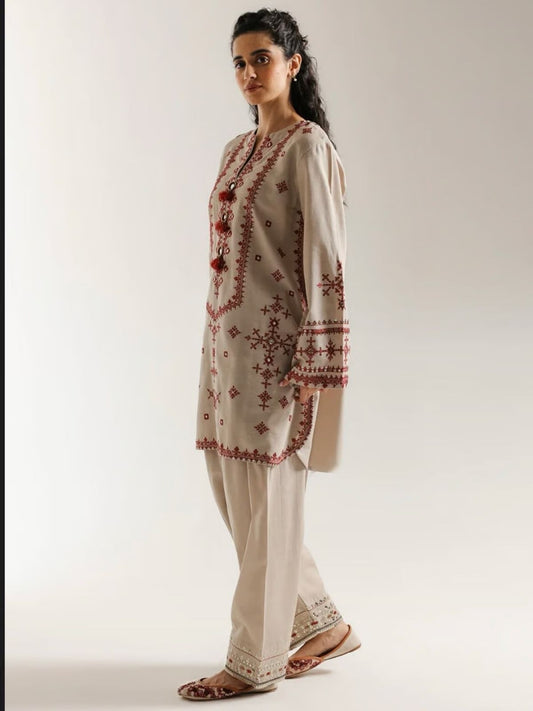Lawn Full Embroidered Shirt Lawn Embroidered Sleeves Lawn Embroidered Trouser