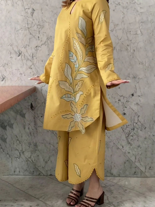 Lawn Full Embroidered Shirt Lawn Embroidered Sleeves Lawn Embroidered Trouser
