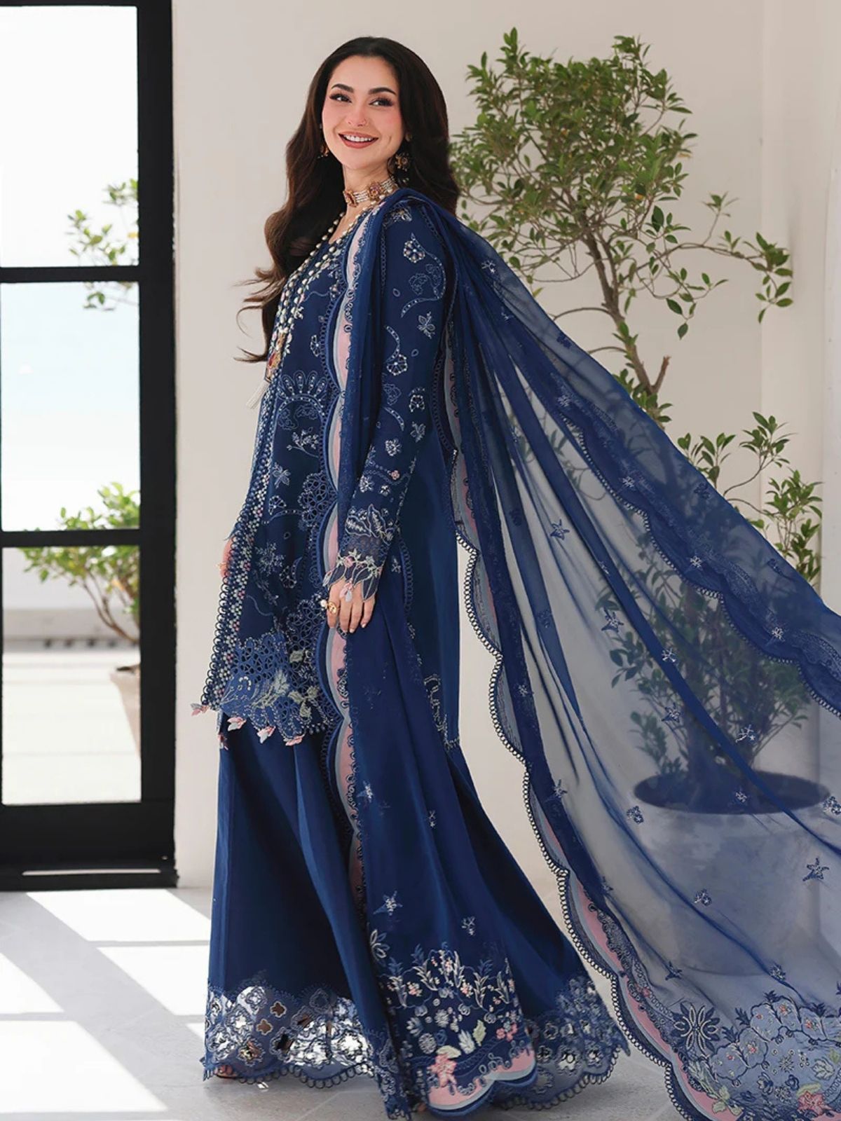 Lawn 3pc unstitched fully embroiered summer collection suit