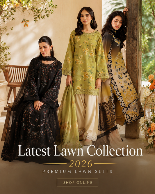 Latest Lawn Collection 2026 Pakistan – Premium Embroidered Lawn Suit by Khaadi Studio