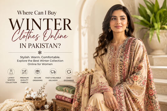 Where can I buy winter clothes online in Pakistan - Khaadi Studio winter collection