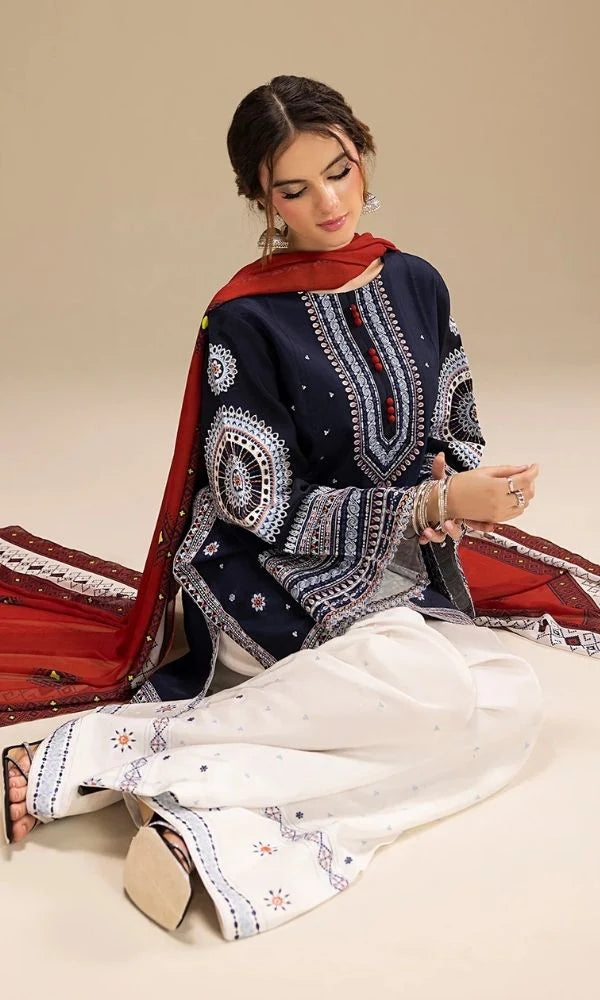 Lawn 3 pc unstitche summer embroidered collection