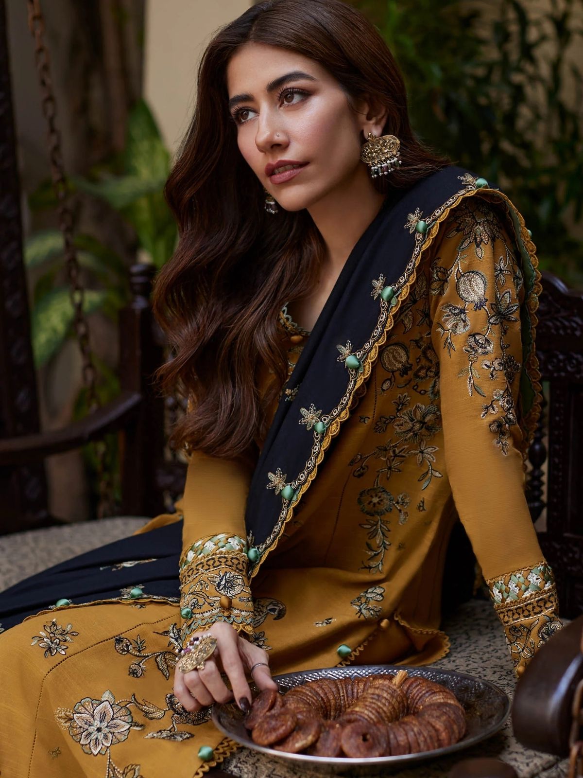 Dhanak 3pc unstitched embroidered winter collection suit