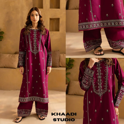 Lawn 2pc usntitched embroidered  suit