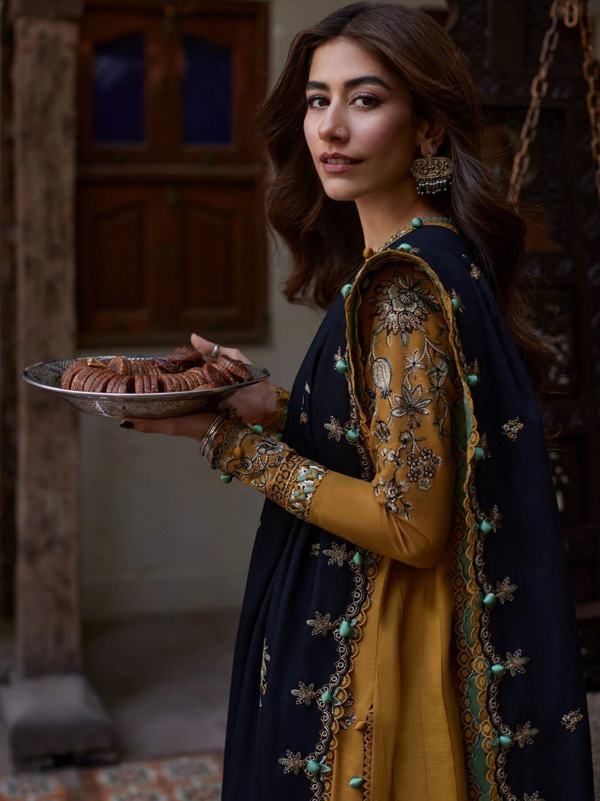 Dhanak 3pc unstitched embroidered winter collection suit