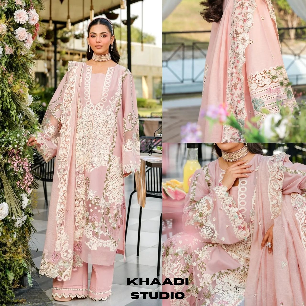 Lawn 3pc unstitched heavy embroidered summer collection suit