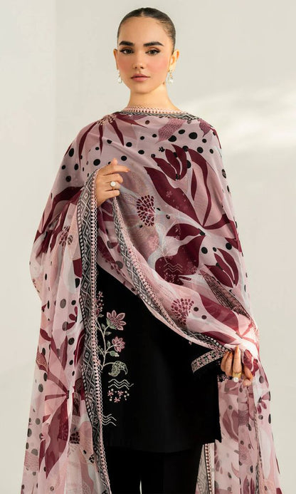 Lawn 3pc unstitched embroidered suit