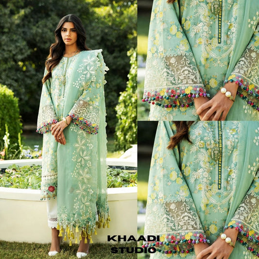 Lawn 3pc unstitched summer collection suit