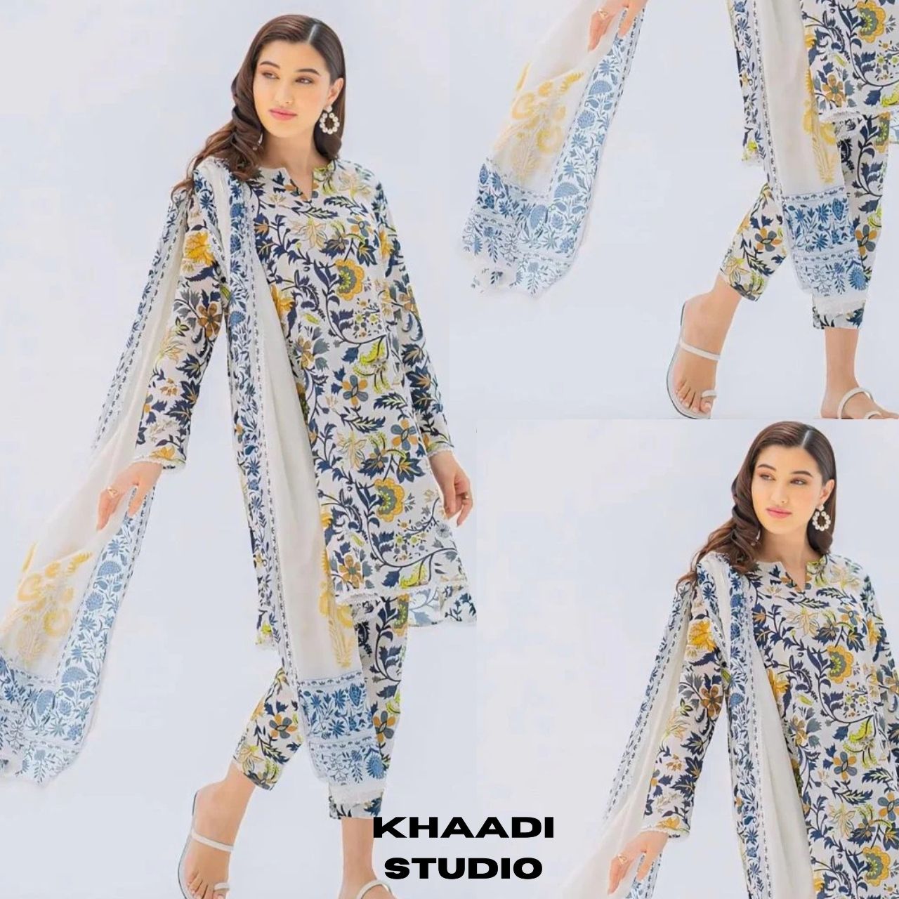 Lawn 3pc unstitched digital printed suit