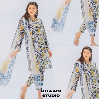 Lawn 3pc unstitched digital printed suit
