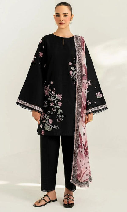 Lawn 3pc unstitched embroidered suit