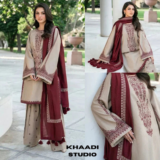 Lawn 3pc unstitched embroidered summer collection suit