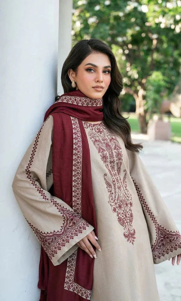 Lawn 3pc unstitched embroidered summer collection suit