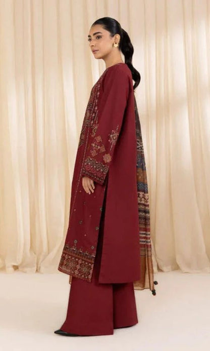 Lawn 3pc usntitched kashmiri embroidered suit