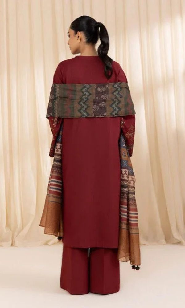 Lawn 3pc usntitched kashmiri embroidered suit