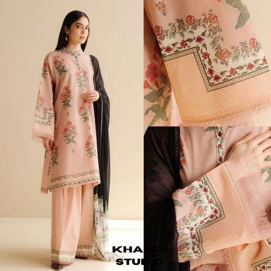 Lawn 3pc unstitched luxury digital printed suit