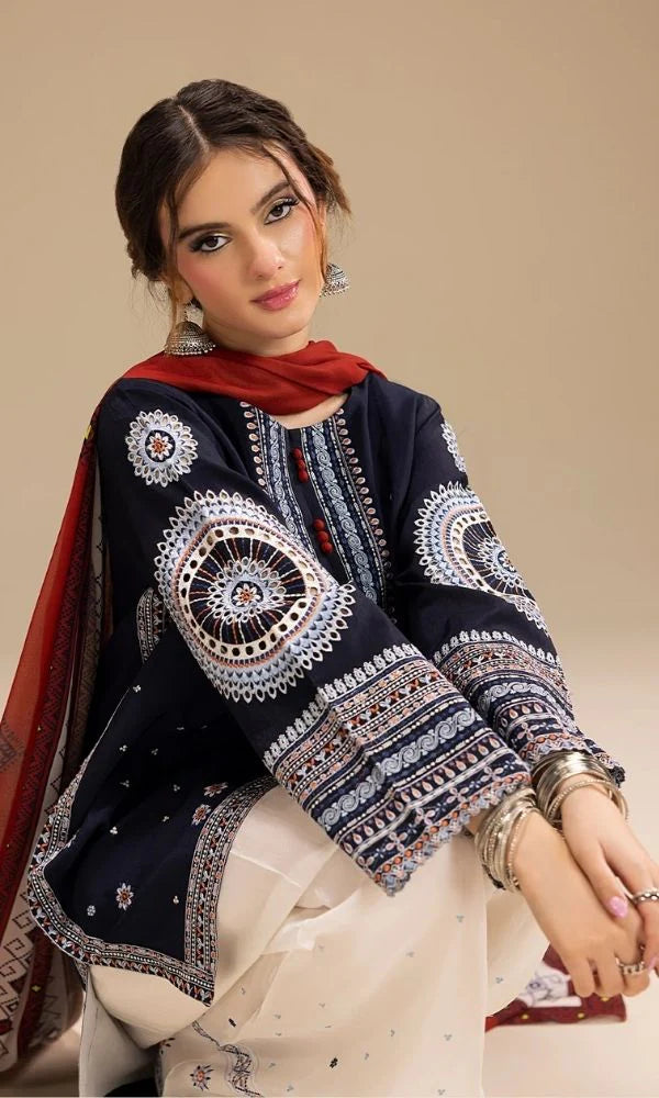 Lawn 3 pc unstitche summer embroidered collection