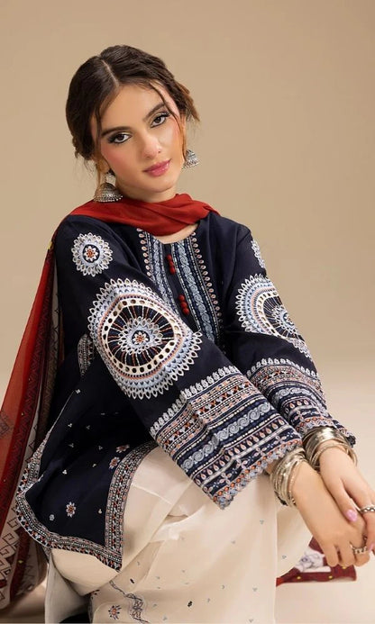 Lawn 3 pc unstitche summer embroidered collection