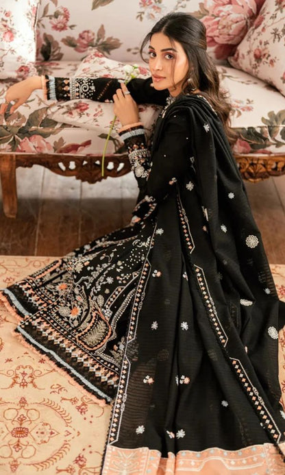 Lawn 3pc usntitched embroiered suit