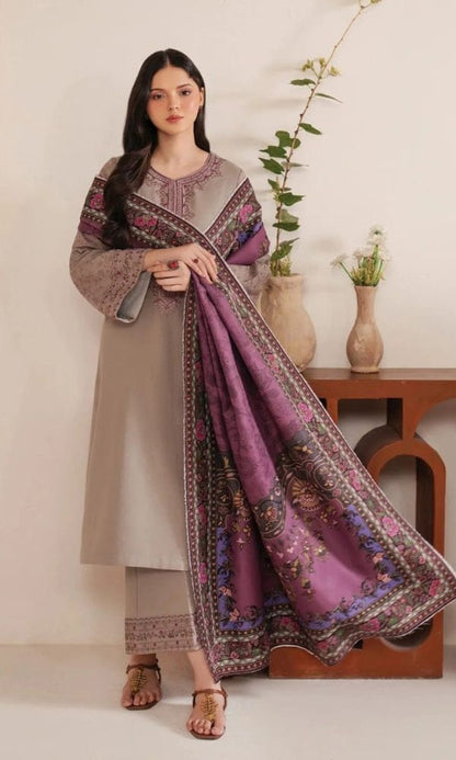 Lawn 3pc unstitched embroidered summer collection suit