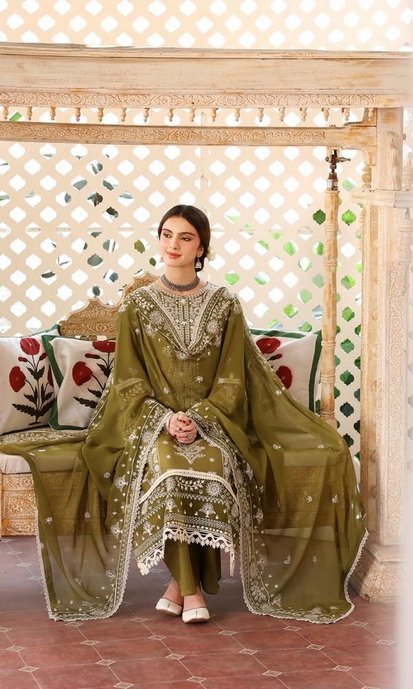 Lawn 3pc unstitched summer collection embroidered suit