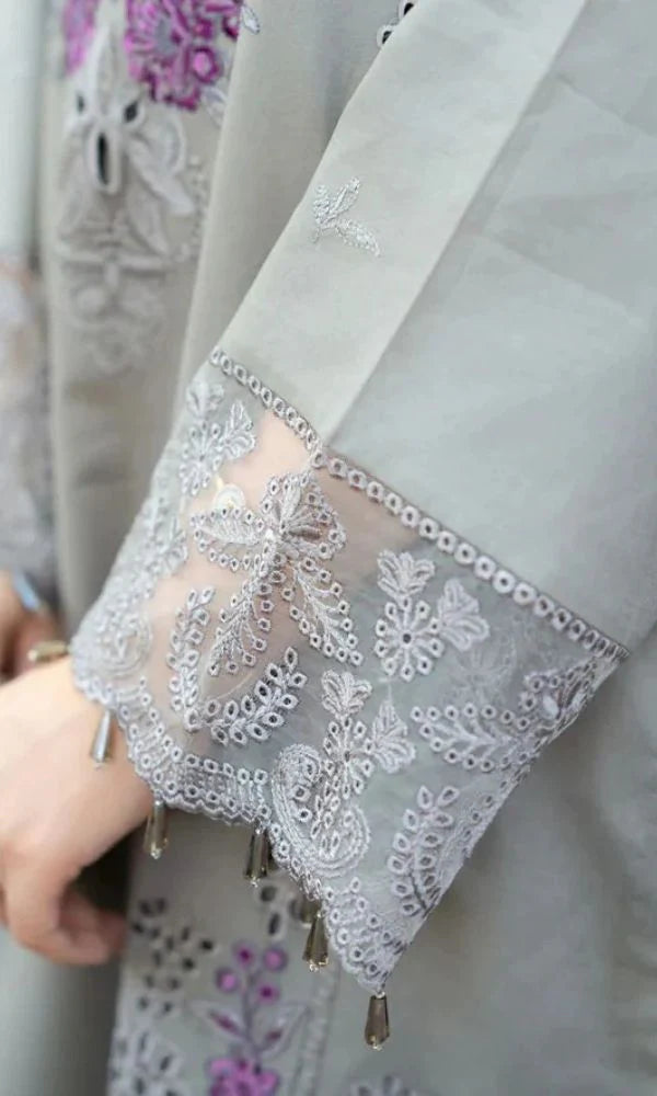 Lawn 3 pc unstitched embroidered summer collection suit