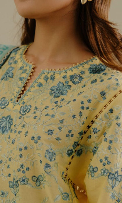 Lawn 3pc unstitched embeoired summer collection