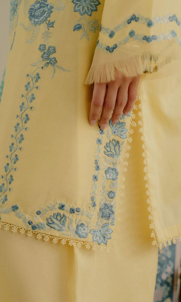 Lawn 3pc unstitched embeoired summer collection