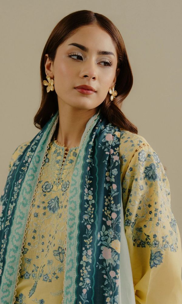 Lawn 3pc unstitched embeoired summer collection