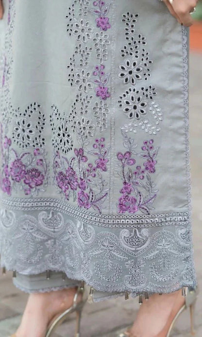 Lawn 3 pc unstitched embroidered summer collection suit
