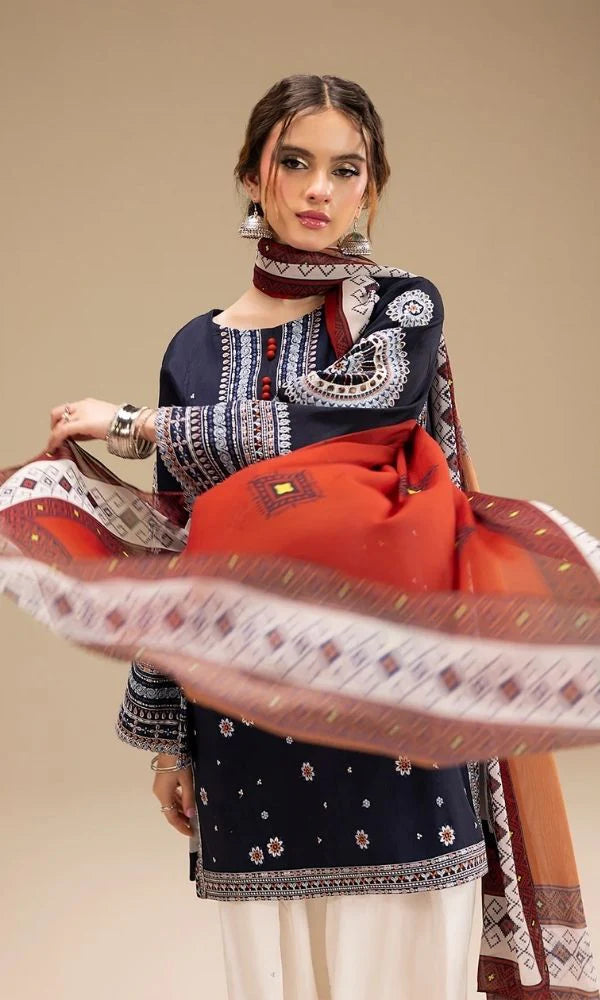 Lawn 3 pc unstitche summer embroidered collection