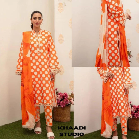 Lawn 3pc unstitched digital printed suit