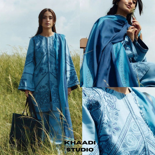 Lawn 3pc unstitched heavy embroidered suit