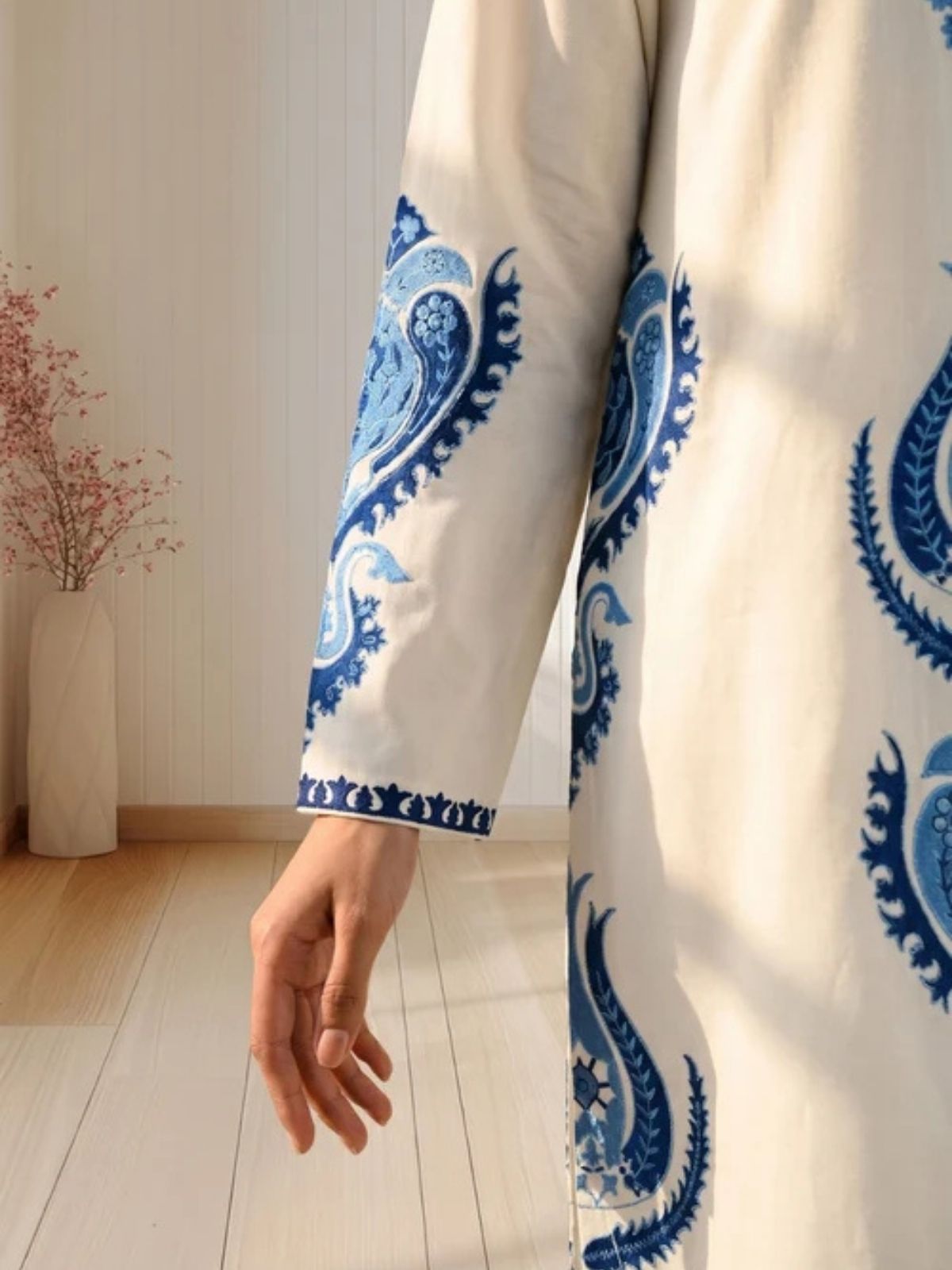Dhanak 3pc unstitched embroidered winter collection suit