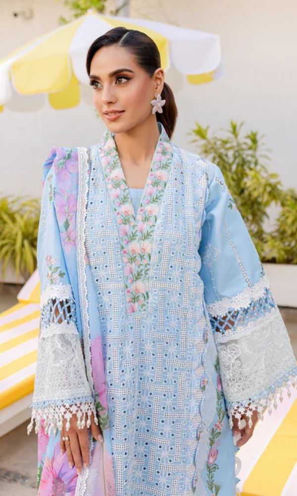 Lawn 3pc unstitched summer collection suit