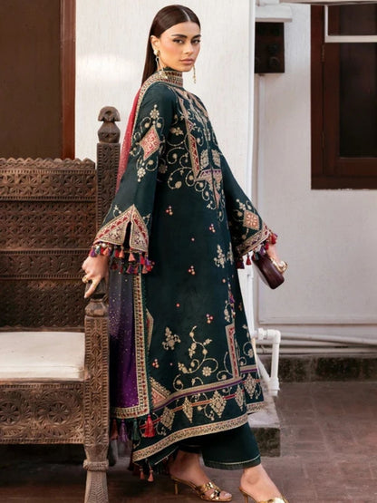 Dhanak 3pc unstitched embroidered winter collection suit