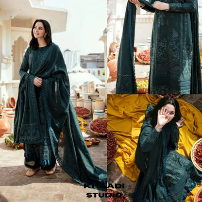 Lawn 3pc unstitched summer collection embroidered suit