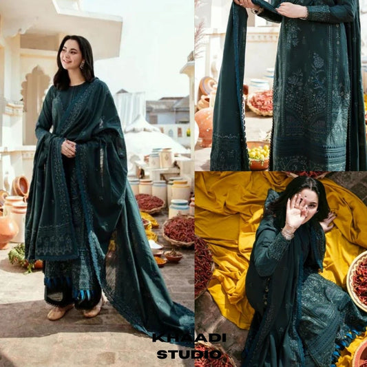 Lawn 3pc unstitched summer collection embroidered suit