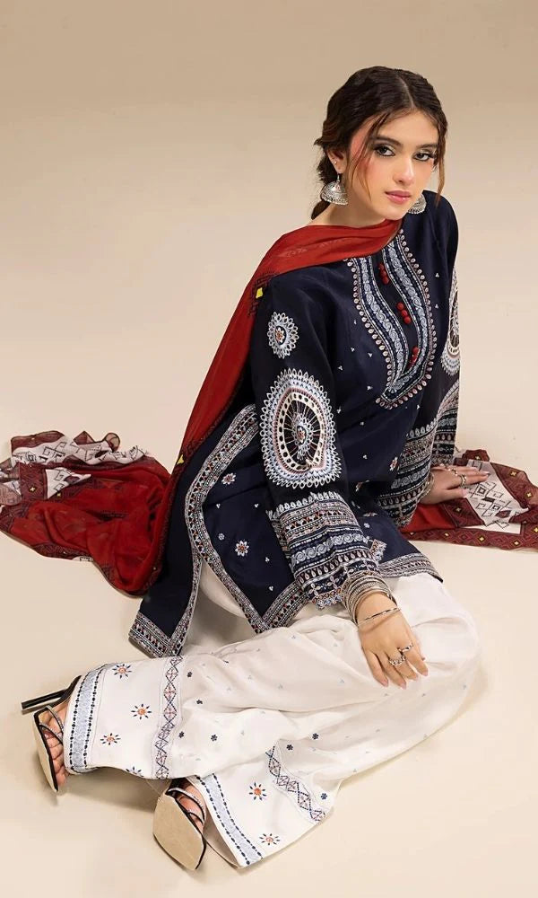 Lawn 3 pc unstitche summer embroidered collection
