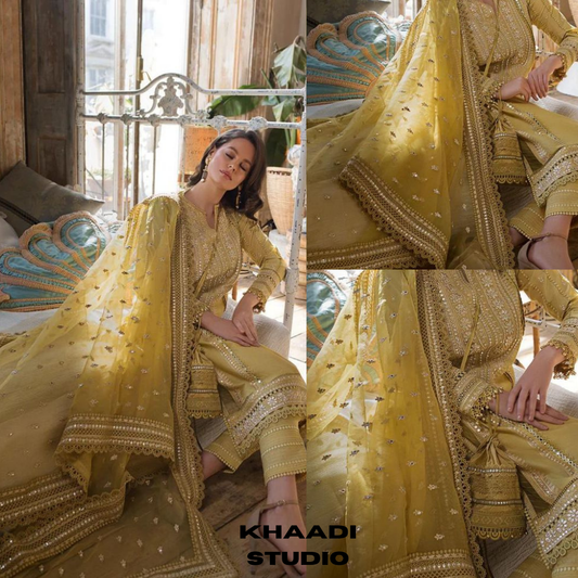 Lawn 3pc sequence embroidered suit