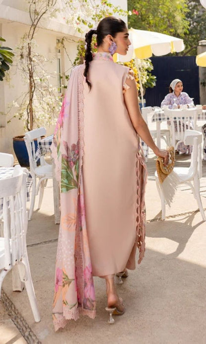 Lawn 3pc unstitched fully embroidered summer collection suit