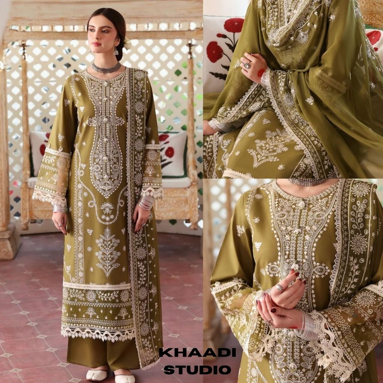 Lawn 3pc unstitched summer collection embroidered suit