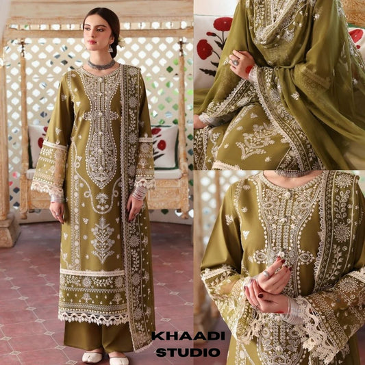 Lawn 3pc unstitched summer collection embroidered suit
