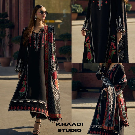 Lawn 3pc unstitched embroidered summer collection suit